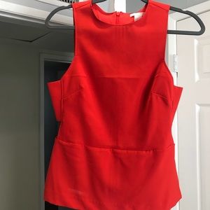 H&M Red Peplum Top